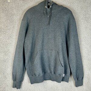 Vintage Russell Hoodie Gray Mens Large Blank‎ Pullover Hoodie Y2K